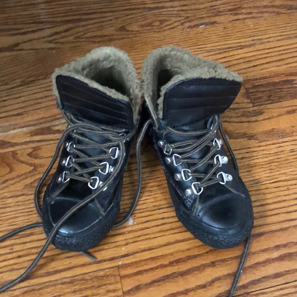 Black leather converse boots - Picture 2 of 7